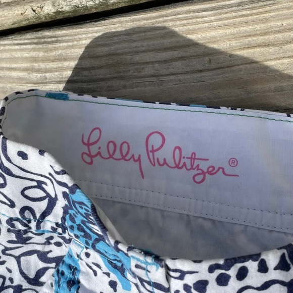 Lilly Pulitzer Women’s Size 0 Blue White Hippy Hippy Shake The Walsh Shorts - Picture 5 of 5